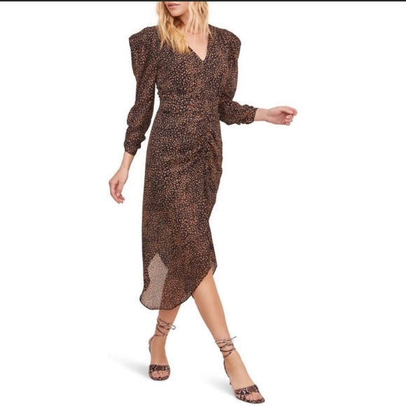 Astr Dresses & Skirts - Astr The Label Toulouse Dress. Polka Dot Leopard Print. Size Small. Never Worn.